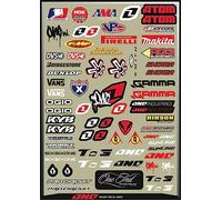 Adesivi Stickers Fox Factory Effex One Industries - Stickers Moto - Adesivi Per Quad - Adesivi Motocross - Per Motociclette, Automobili, Caschi, Notebook Per Computer E Altri Oggetti (48)