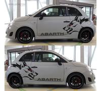 Adesivi Stickers Kit Grafica Lupo Abarth per Fiat 500 Auto tuning Sport