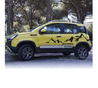 Adesivi Stickers per Fiat Panda Cross 4x4 Off Road kit completo Destro+Sinistro