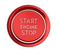 Adesivi Styling Pulsanti Compatibile Con A4 Per A5 Per A6 Per A7 Auto Engine Start Stop Anello Accensione Cerchio Adesivo Custodia Coperture Decorative Interne Car Styling(Red)