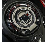 Resin Bike Adesivi Moto Compatibile con Yamaha Tracer 7 2021 Rosso. Protezione Tappo Serbatoio da Urti e Graffi. Adesivo Resinato Effetto 3D - Made in Italy