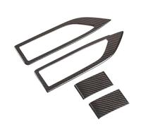 Adesivi Tasti auto Compatibile Con Ferrari 458 2011-2016 Fibra Carbonio Finestra Automobile Interruttore Sollevamento In Vetro Pulsante Cornice Copertura Decorazione Adesivo Accessori Interni