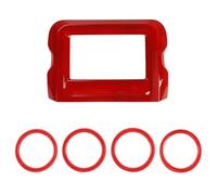 Adesivi Tasti auto Compatibile Con Jeep Per Wrangler JK 2018 Accessori Per Auto Copertura Per Ventilazione Interna Copertura Per Navigazione Decorazione Adesivo ABS Modanature Interne(4)