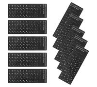 Adesivi Tastiera Computer e Laptop Ebraico Inglese 10 Pezzi Nero | Pvc Opaco, Rimovibili e Pulibili, per Scuola e Ufficio, Resistenti All'usura Quotidiana