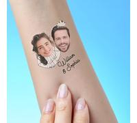 Adesivi Tatuaggi Temporanei Personalizzati Da 1,6 Pollici Per Matrimoni, Adesivi Tatuaggi Personalizzati Con Il Tuo Volto E Il Tuo Nome, Regali Divertenti Per Feste Di Compleanno(30pcs)