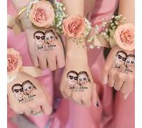 Adesivi Tatuaggi Temporanei Personalizzati Per Matrimoni, Adesivi Tatuaggi Divertenti Con Volti/nomi Personalizzati, Regalo Per Coppie Uomo-donna(100pcs)