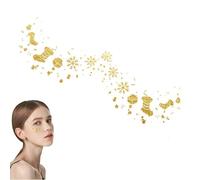 Adesivi temporanei con volto di Natale, Adesivo temporaneo con volto | Adesivi per il viso degli adesivi natalizi del festival | Adesivi impermeabili per trucco viso, adesivo temporaneo per trucco