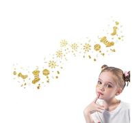 Adesivi temporanei con volto di Natale, Adesivo temporaneo con volto | Adesivi per il viso glitterati Adesivi natalizi,Adesivi per il corpo impermeabili, adesivi temporanei per trucco occhi, adesivi g