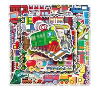 Adesivi Treni per Auto,50 PCS Adesivi in Vinile Impermeabili per Laptop per Bambini, Ragazzi e Ragazze, Telefono, Bottiglia D'acqua, Bagagli, Tazze, Tablet, Computer per Auto, Album di Ritagli