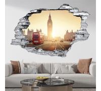 Adesivi Trompe l'occhio trou dans le mur - Londra 3617681977377 - Pietre grigie, altezza 40 x larghezza 60 cm