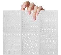 Adesivi Unghie, Adesivi Per Unghie, Decorazioni Unghie Sticker Unghie, Stickers Unghie Nail Art, Accessori Adesivi Per Nail Art Con Croci, Cuori, Cuori Incrociati, Stelle E Stelline Modello, 6 Fogli