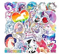 Adesivi Unicorn, Set di 50 Adesivi, Adesivo alla Moda Personalizzati Decorativi per Auto, Computer Portatile, valigia, Bicicletta, Natalizi Compleanno Regalo per Bambini Adulti