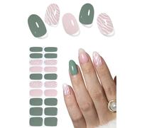Adesivi UV Gel Zebra Rosa 20 Pezzi Semicurati Adesivi per Unghie