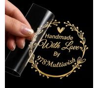 Adesivi UV personalizzati di trasferimento DTF personalizzati decalcomanie | Etichette con logo prodotto fatto a mano, imballaggio di branding per piccole imprese, vinile impermeabile