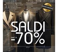 Adesivi vetrine saldi sconti fuori tutto vetrofania personalizzabile a1301