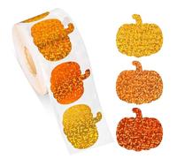 Adesivi Zucca, Rotolo Stickers Pumpkin, Pumpkin Adesive Autoadesivo, Zucca Stickers Decorativo, Adesivi Zucca Bambini, Autunno Zucca Adesive, Decorazioni per Halloween Festa