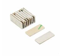 Magnete Neodimio N42 Adesivo Per Arti, Artigianato, Produzione Di Modelli, Fai -Da -Te, Hobby, Ufficio E Casa - 25mm x 10mm x 1,5mm Di Spessore - 2,2kg Di Tiro - Pacchetto Di 10