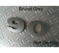 Adesivo 3D 90 Mm Scritta Stemma RDX Brunel Grigio Autoadesivo Land Rover