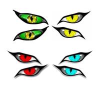 Adesivo 3D a forma di occhi malvagi per auto, 4 Paio Adesivi Moto, Adesivi Cat Eye per auto, Adesivi Catarifrangenti Moto, Adesivo 3D A Forma Di Occhi Malvagi Per Auto, Moto, O Casco