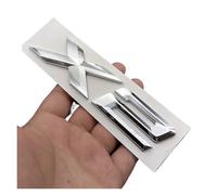 Adesivo 3D ABS cromato nero X2 lettere distintivo decalcomanie emblema posteriore del bagagliaio dell'auto for X2 F39 U10 M35i 2024 2025 2019 Accessorie(Chrome)