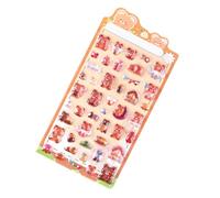 Adesivo 3D - Adesivi creativi in rilievo per bambini | Vibrante cartone animato orso coniglio, manuale colorato diario artigianale set di decorazioni per telefono per progetti artigi