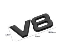 Adesivo 3D Cromato Nero Grande V8 Per Auto Fuoristrada 4x4 RC 4WD V6 V8