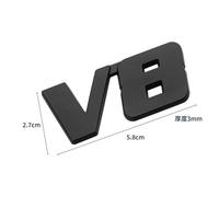 Adesivo 3D Cromo Piccolo V8 Per Auto Fuoristrada Metallico 4x4 RC 4WD V6 V8