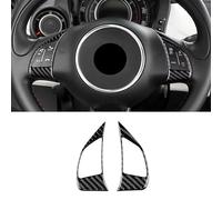 Adesivo 3D Logo per Volante per Fiat 500 2008-2023, Adesivi per Volante Logo Auto Volante Adesivo Corpo Emblema Trim Stemma per Auto,Black-B