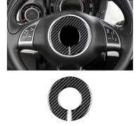Adesivo 3D Logo per Volante per Fiat 500 2008-2023, Adesivi per Volante Logo Auto Volante Adesivo Corpo Emblema Trim Stemma per Auto,Black-C
