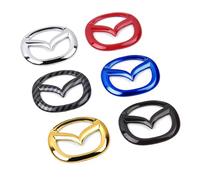 Adesivo 3D Logo per Volante per Mazda 3 Axela 6 Atenza CX-5 2 Demio CX-3 CX-30 MX5 CX30, Adesivi per Volante Logo Auto Volante Adesivo Corpo Emblema Trim Stemma per Auto,Carbon