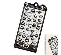 Adesivo 3D Nero - Simpatico Adesivo Decorativo Goffrato Custodie Cellulari, Quaderni, Scrapbook | Singolo Alta Qualità Finitura Lucida | Decalcomania Tagliata Estetica Computer