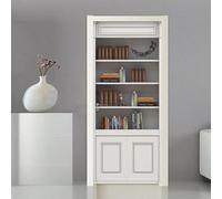 Adesivo 3D per porta della biblioteca, decorazione da parete per camera da letto e bagno, facile da applicare