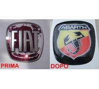 ADESIVO 3D STICKER STEMMA LOGO FIAT DUCATO ABARTH PORTELLONE ANTERIORE 90 X 82