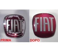 ADESIVO 3D STICKER STEMMA LOGO FIAT DUCATO SCUDO 2008 BAULE POSTERIORE 90 X 82