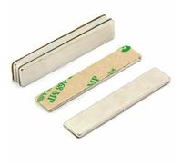 Adesivo 50 X 10 X 2mm N42 Magnete Neodimio - 5.5kg Tirare, Sud (pacchetto Di 4)