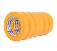 Adesivo 6 Rotoli Nastro Carta Nastro per mascheratura Carta Gommata 25mm x 50m, Resistente ai raggi UV per 7 giorni, Nastro Carrozziere Nastro Adesivo per Pittura per Precise Verniciatura