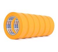 Adesivo 6 Rotoli Nastro Carta Nastro per mascheratura Carta Gommata 30mm x 50m, Resistente ai raggi UV per 7 giorni, Nastro Carrozziere Nastro Adesivo per Pittura per Precise Verniciatura