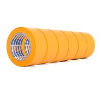 Adesivo 6 Rotoli Nastro Carta Nastro per mascheratura Carta Gommata 50mm x 50m, Resistente ai raggi UV per 7 giorni, Nastro Carrozziere Nastro Adesivo per Pittura per Precise Verniciatura