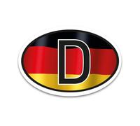Adesivo a forma di bandiera della Germania, 17,5 x 11,5 cm, conforme a norma DIN - per auto, camion, camper, auto, moto, kfz716