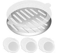 Adesivo a rete in PVC bianco usa e getta con adesione a lunga durata per docce e vasche, dimensioni 9 cm, previene blocchi e scarica rapidamente l'acqua, semplice buccia e metodo per il miglioramento