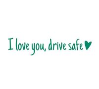 Adesivo a specchio per auto con scritta "Ich liebe dich, fahre Safe Mirror Sticker" - Aufkleber mit Herz, Windschutzscheibe -Buchstabenaufklebern, Miniaturautoaufkleber, Bestätigungszubehör Geschenk