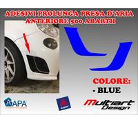 ADESIVO ABARTH PRESA D'ARIA PER PARAURTI ANT. 500 595 695 BIPOSTO TURISMO BLUE