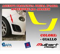 ADESIVO ABARTH PRESA D'ARIA PER PARAURTI ANT. 500 595 695 BIPOSTO TURISMO GIALLO