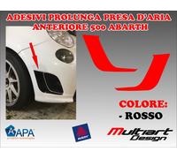 ADESIVO ABARTH PRESA D'ARIA PER PARAURTI ANT. 500 595 695 BIPOSTO TURISMO ROSSO