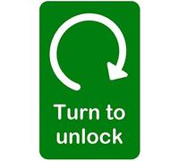 Adesivo adesivo per porte e pomelli. (1 x senso orario)