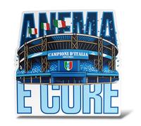 Adesivo Anema e Core Stadio Napoli 4° Scudetto Campioni d’Italia - Sticker in PVC Personalizzabile, Stampato in Italia, Resistente all’Acqua - Diverse Dimensioni e Finiture (55 cm)