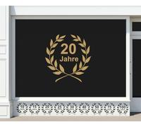 Adesivo anniversario corona di alloro 10, 20, 25, 30, 40, 50, 75, 100 anni, colore, dimensione, numero a scelta