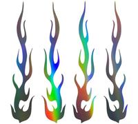 Adesivo antigraffio che nasconde la fiamma, facile da rimuovere | Materiale riflettente, sicurezza notturna, alta visibilità, condizioni di scarsa illuminazione, design a fiamma audace