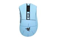 Adesivo antiscivolo per mouse in pelle scamosciata per mouse da gioco wireless Razer DeathAdder V2, blu pieno