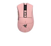 Adesivo antiscivolo per mouse in pelle scamosciata per mouse da gioco wireless Razer DeathAdder V2, rosa pieno